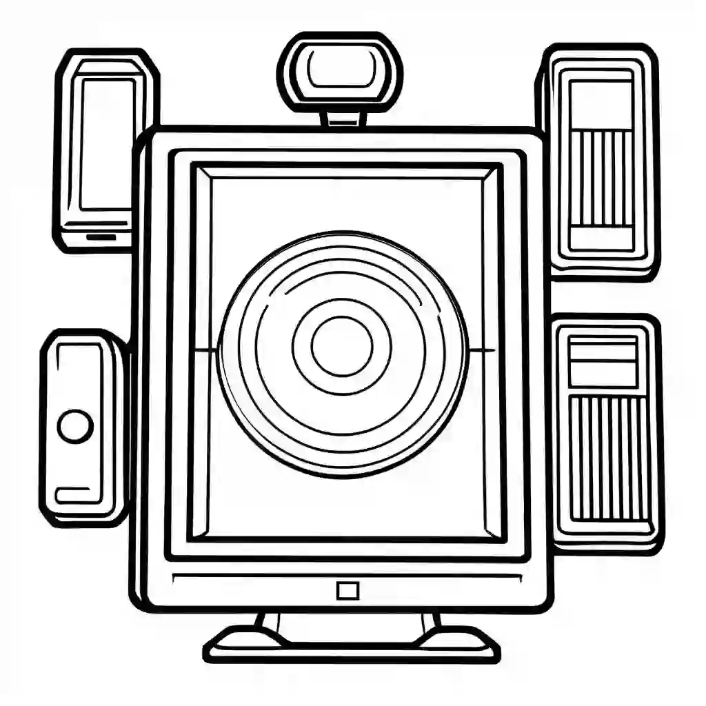Touch Screen Monitor coloring pages